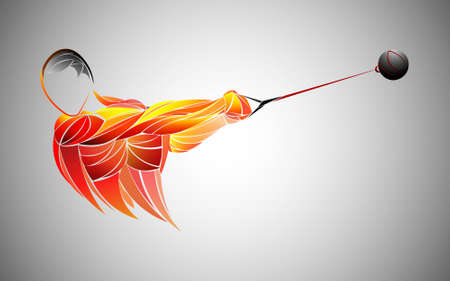 hammer throwing, stylized athlete. illustration of Men Hammer Throw. vector sketch.のイラスト素材