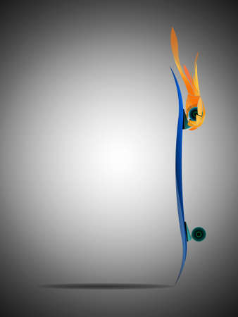 skateboarder young teenager man isolated vectorのイラスト素材