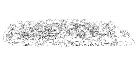 Stylized linear sketch of cyclist, athleteのイラスト素材