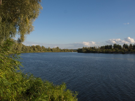 River Desna nearby Kyiv. Summer, just relax.の写真素材