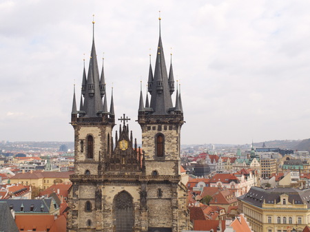 Church of Our Lady before Tyn, view from Old Towerのeditorial素材
