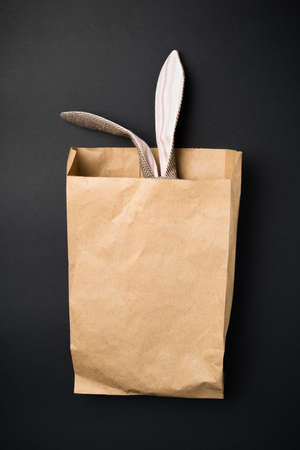 Easter bunny in a packetの写真素材