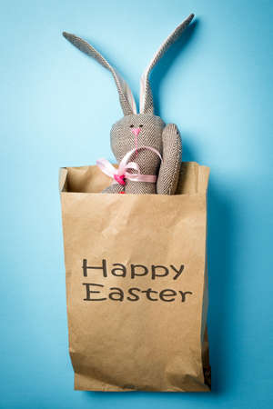 Easter bunny in a packetの写真素材