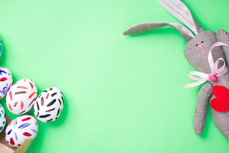 Easter eggs in a packetの写真素材