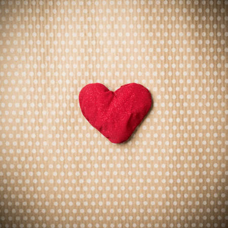 Colorful knitted hearts