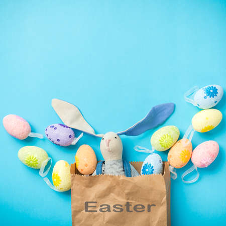 Easter bunny in a packetの写真素材