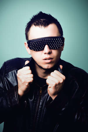 Guy in rock style