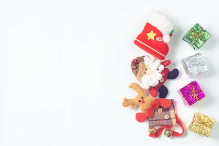 Beautiful Christmas decorations 2020 on a light background.の写真素材