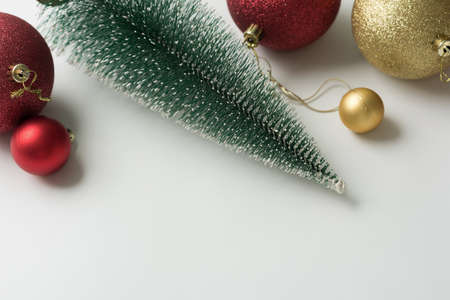Christmas background of new year decorations 2021 on a light background.の写真素材