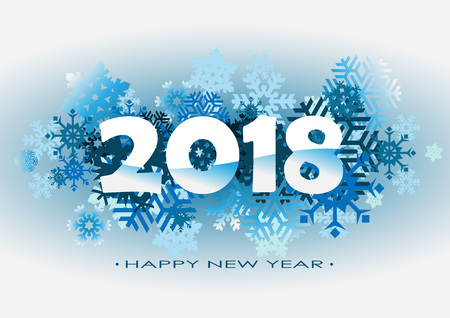 2018 Vector illustration of snow. Happy new year 2018 themeのイラスト素材