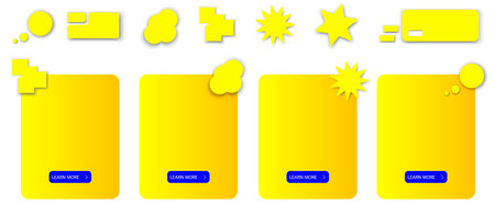 Design elements for cards on the site.のイラスト素材