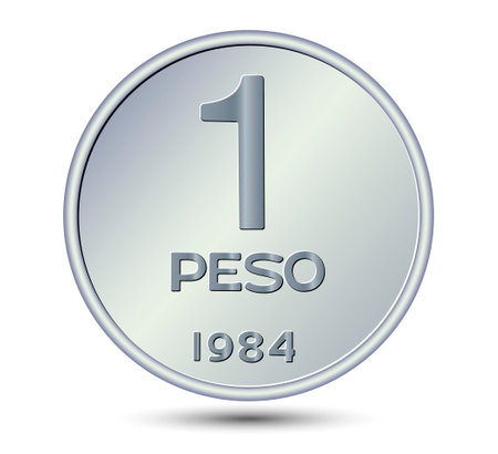 Argentina one peso coin. Vector illustration.のイラスト素材