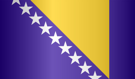 National flag of Bosnia and Herzegovina. Flag of Bosnia and Herzegovina. Sign of Bosnia and Herzegovina. Flag of Bosnia and Herzegovina with gradient.のイラスト素材