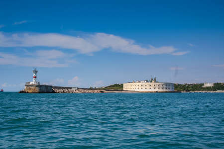 The old Fort at the entrance to the Bay of Sevastopol (Crimea, Ukraine). June 2006のeditorial素材
