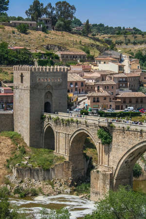 The St. Martin bridge in Toledo, Spain. May 2006のeditorial素材