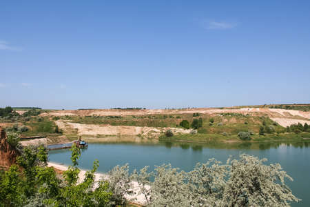 Field of spring wheat in the Kharkiv region of Ukraine. June 2007の写真素材
