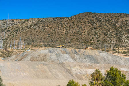 Clay quarry in Castellon. Spain. November 2007の写真素材
