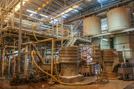 Plant for the production of ceramic masses near the town of CastellÃÂ¾n in Valencia (Spain). November 2007のeditorial素材