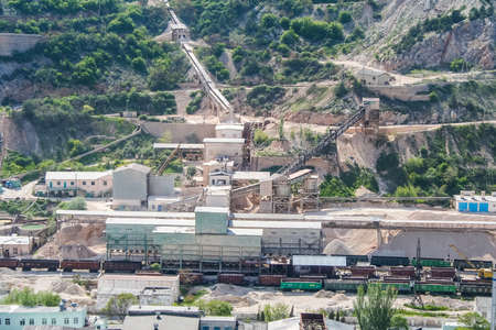 Quarry limestone in Balaklava. Crimea , Ukraine. May 2008のeditorial素材