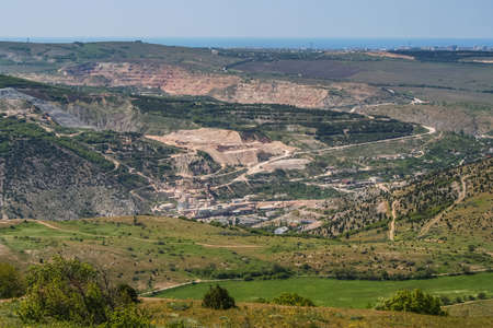 Quarry limestone in Balaklava. Crimea , Ukraine. May 2008のeditorial素材