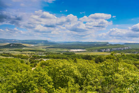 The surroundings of the ancient fortress Eski Kermen near Bakhchisarai village. Crimea, Ukraine. May 2008のeditorial素材