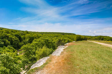 The surroundings of the ancient fortress Eski Kermen near Bakhchisarai village. Crimea, Ukraine. May 2008のeditorial素材