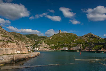 Genoese fortress above the harbour in Balaklava. Crimea, Ukraine. May 2017のeditorial素材