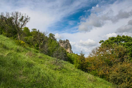 The ancient fortress Eski Kermen near Bakhchisarai village. Crimea, Ukraine. May 2008のeditorial素材