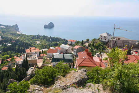 View of the village of Gurzuf. Big Yalta, Crimea, Ukraine. May 2008のeditorial素材