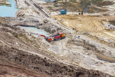 Clay quarry near the town of Pology in the Zaporizhya region. Ukraine. April 2017のeditorial素材
