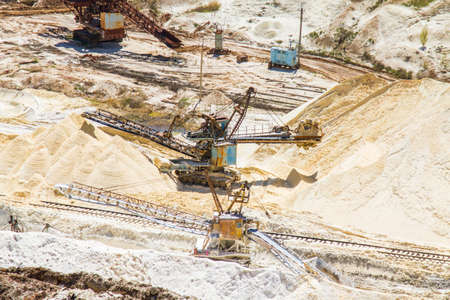 Clay quarry near the town of Pology in the Zaporizhya region. Ukraine. April 2017のeditorial素材