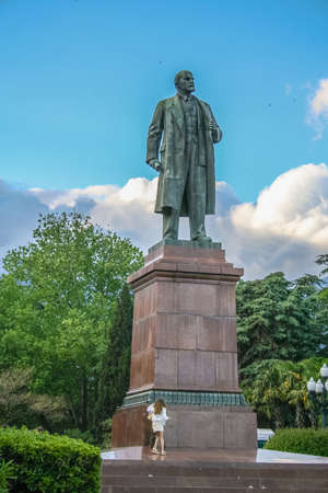 A Lenin on the seafront of Yalta. Crimea, Ukraine. May 2008の写真素材