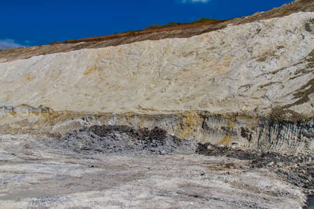 Extraction of clay refractory in the clay quarry near the town of Pology in the Zaporozhye region. Ukraine. May 2017のeditorial素材