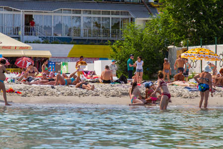 The city beach of Arcadia. The city of Odessa. Ukraine. June 2017のeditorial素材