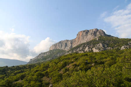 The slopes of the mountains near the village of Laspi. Crimea, Ukraine. May 2009のeditorial素材