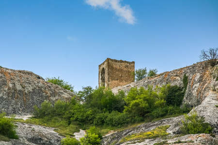 The neighborhood of the ancient city of Eski-Kermen near the town of Bakhchisaray. Crimea, Ukraine. May 2009の写真素材