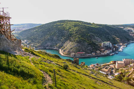 Cembalo is a Genoese, later Ottoman (called Balaklava) fortress. Balaklava, Sevastopol, Except, Ukraine. May 2009のeditorial素材