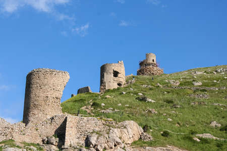 Cembalo is a Genoese, later Ottoman (called Balaklava) fortress. Balaklava, Sevastopol, Except, Ukraine. May 2009のeditorial素材