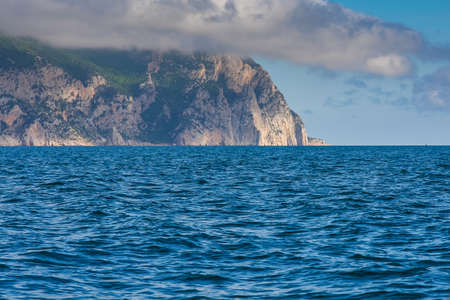 Rocky coast of the Black Sea near the village of Balaclava. Crimea, Ukraine. May 2009のeditorial素材