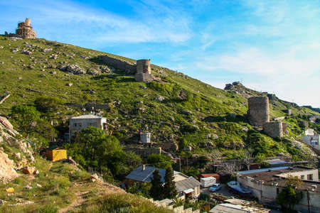 Cembalo is a Genoese, later Ottoman (called Balaklava) fortress. Balaklava, Sevastopol, Except, Ukraine. May 2009のeditorial素材
