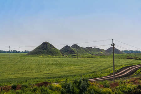 Clay quarry near the town of Polohy. Zaporozhye region, Ukraine. June 2009の写真素材