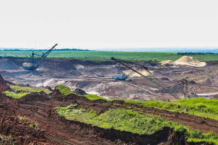 Silviculture around the clay quarry near the town of Pology. Zaporozhye region, Ukraine. June 2009のeditorial素材