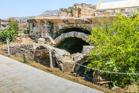 Ancient city Ancient city of Hierapolis near the town of Pamukkale in the province of Denizli in the...