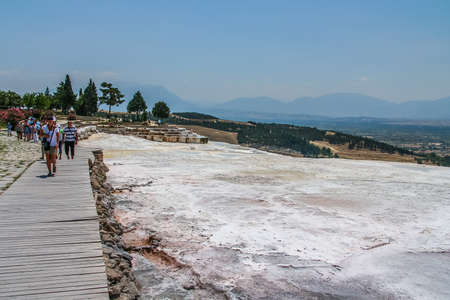 Ancient city Ancient city of Hierapolis near the town of Pamukkale in the province of Denizli in the south-west of Turkey. Turkey. July 2009のeditorial素材