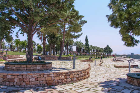 Ancient city Ancient city of Hierapolis near the town of Pamukkale in the province of Denizli in the south-west of Turkey. Turkey. July 2009のeditorial素材
