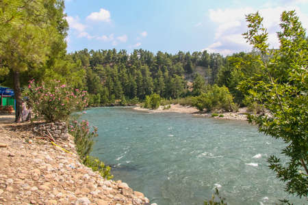 Rafting on the mountain river Kapruchay in the gorge with the same name. Turkey. July 2009のeditorial素材