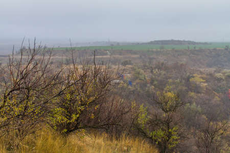 Autumn steppe in the Zaporozhye region. Ukraine. November 2017の写真素材
