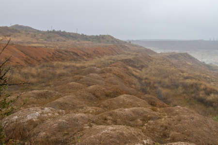 Autumn steppe in the Zaporozhye region. Ukraine. November 2017の写真素材