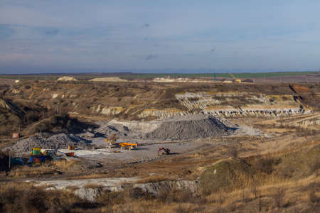 Kaolin quarry in the Zaporozhye region. Ukraine. January 2018の写真素材