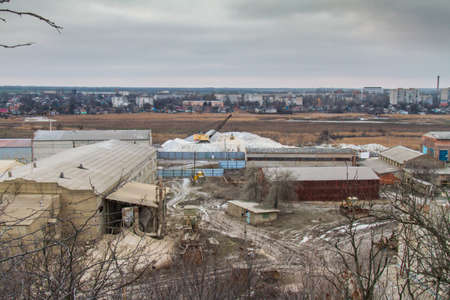 Industrial shops of the industrial enterprise. Zaporozhye region, Ukraine.January 2018のeditorial素材
